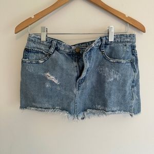 Free people denim skirt